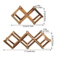 thumbnail image 2 of WEAVILUX Wooden Foldable Wine Holder Rack 2-Pack Brown Wine Display Stand Bar Storage Organizer, 2 of 8