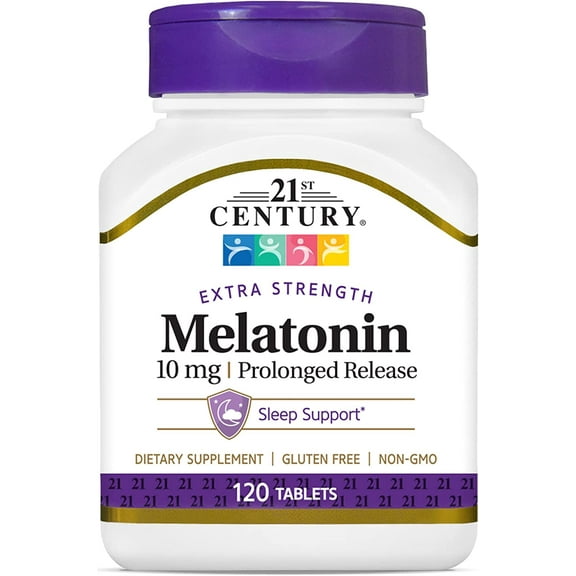21st Century Melatonin 10 Mg Prolonged Release, 120 Count