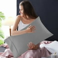 thumbnail image 3 of 20 X 36 Inches Brushed Microfiber Fabric Pillow Cases Set of 2 Soft Shrinkage And Fade Resistants Solid Color Pillow Covers, 3 of 4