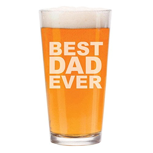 16 oz Beer Pint Glass Best Dad Ever by