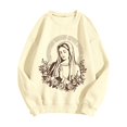 thumbnail image 4 of WILLBEST hoodies Mode Décontractée pour Femmes Sweatshirts à Manches Longues Col Rond Imprimé Pull Sans Capuche Sweatshirts Haut Quotidien Femmes, 4 of 5