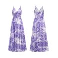 thumbnail image 3 of Vestido largo de verano sin mangas y sin espalda Cuello en V Vestido floral boho para mujer Nituyy Vestido floral bohemio de verano para mujer, 3 of 5