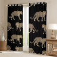 thumbnail image 2 of Homewish Safari Leopard Black Out Curtains For Kids Teens Adults,Cheetah Print Curtains Pack of 2 (42x63 Each),Black Brown Bedroom Curtains,Luxury Bedroom Decor, 2 of 6