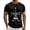 Black, variant on French Print Short Sleeve T Shirt Casual Summer Top