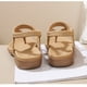 thumbnail image 3 of Sandalias para mujer con suela de goma blanda con cuentas elásticas, 3 of 8