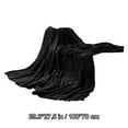 thumbnail image 2 of yulier Fleece Blanket for Couch Super Soft Cozy Throw Blanket for Bed Sofa, Small Travel Blanket Thick Solid Color Blanket, 27"x39", Black, 2 of 2