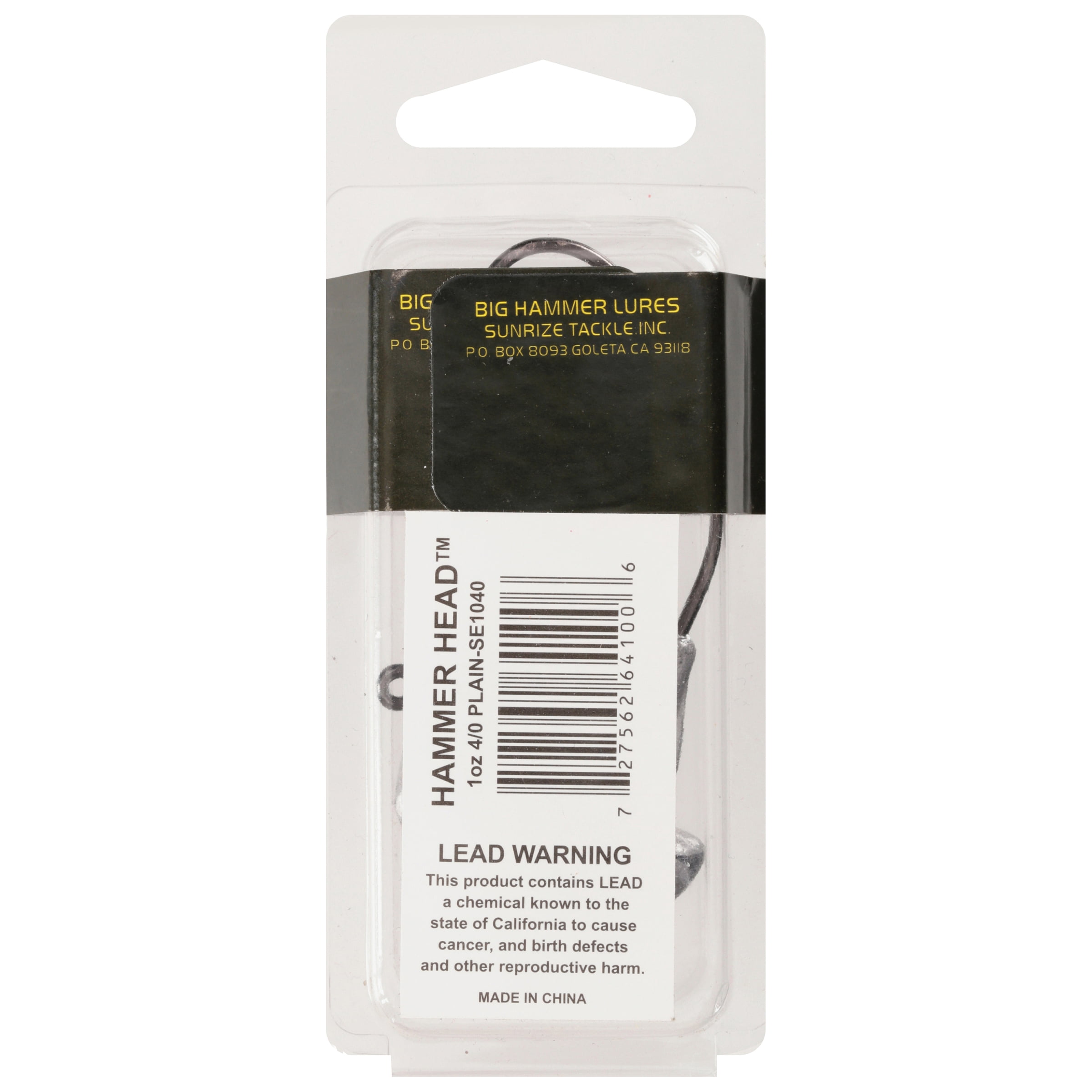 Big Hammer Hammer Heads, 1oz, 4/0 Hook, Plain