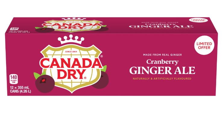 CanadaDryCranberryGingerAle,12x355mL