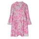thumbnail image 5 of Puntoco Vestido De Manga Corta Con Cuello En V, Vestido De Verano Con Estampado De Botones Y Manga Tres Cuartos Para Mujer, Rosa S, 5 of 5