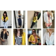 FOLUNSI Womens 3/4 Sleeve 80% Viscose Cropped Cardigan Sweater, Size S