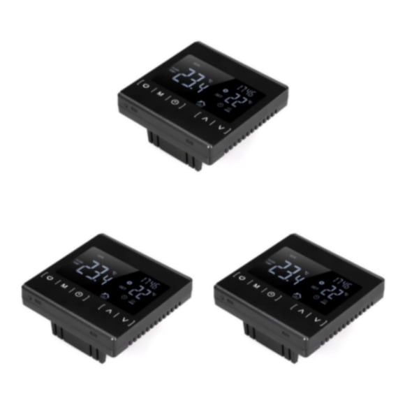 Kenally Controlador de calefacción de suelo eléctrico de fácil instalación con bloqueo de teclado termostato de pantalla táctil LCD Type1 NO1