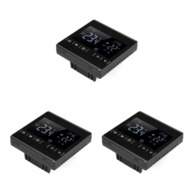 Kenally Controlador de calefacción de suelo eléctrico de fácil instalación con bloqueo de teclado termostato de pantalla táctil LCD Type1 NO1
