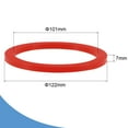 thumbnail image 2 of Uxcell 4" DN100 Silicone Rubber Flat Washer Quick Connector Gasket Red, 2 of 5