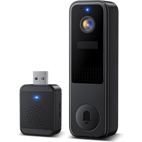 DB4 2K Battery Video Doorbell, Smart Wireless Doorbell Camera with Chime, Live View with Two-Way Talk, AI Detection and Real-Time Notification, Compatible with Alexa and Vicohome