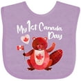 thumbnail image 3 of Inktastic My 1st Canada Day with Red and White Maple Leaves Boys or Girls Baby Bib, 3 of 4