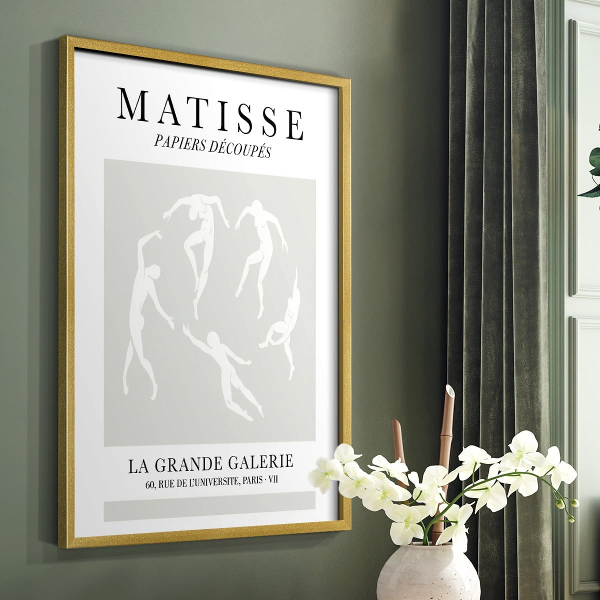 Matisse CLXXXIX Framed Print in Gold Solid Wood 16 x 20 Framed Print