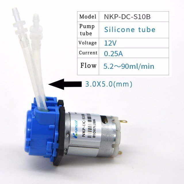 Kamoer DC 12V 24V Dosing Pump Peristaltic Pumps Dosing Head With Connector Arduino Aquarium Lab Analytic Diy Liquids Motor Tool