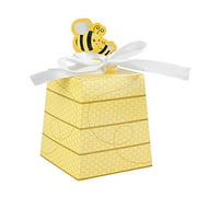 Crystallove 30pcs DIY Paper Wedding Favor Boxes Baby Shower Candy Sugar Box of Party Decorations (Bee-Style)