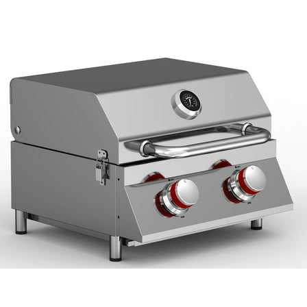 GasOne Portable Propane Grill – 16-inch Stainless Steel Tabletop Grill – Tabletop Gas Grill
