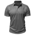 thumbnail image 6 of Timoontee Men's Fashion Short Sleeve Tee Collared Button Detail Printed Casual Durable All Season Easy Care Everyday Wear Black XXL, 6 of 8