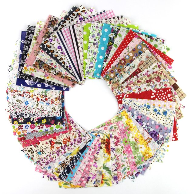60 Piezas De Tela Estampada Con Cuadrados De Patchwork De 1010 Cm