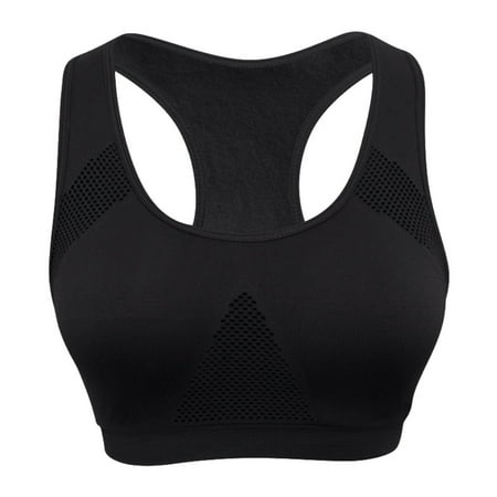 

Saient Women Sports Bra Mesh Breathable Bra Push Up Padded Running Fitness Top