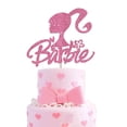 thumbnail image 1 of SYKYCTCY 1 paquete de adornos para tartas de princesas con purpurina rosa para niña, para baby shower, despedida de soltera, compromiso, boda, niña, tema de princesa, suministros de, 1 of 5