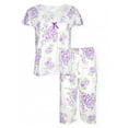 thumbnail image 2 of JEFFRICO Pajamas For Women Capri Set Sleepwear Soft Pajamas Short Sleeve Pajama Sleepshirt With Capri Pants, 2 of 7