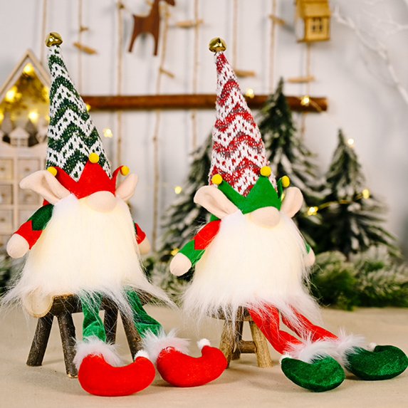 Visland Christmas Gnomes with Light Glow in The Dark LED Glowing Dwarf Elves Figure Festival Ornament for Office
