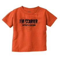 Halloween Scarier Without A Costume Toddler Boy Girl T Shirt Infant Toddler Brisco Brands 12M