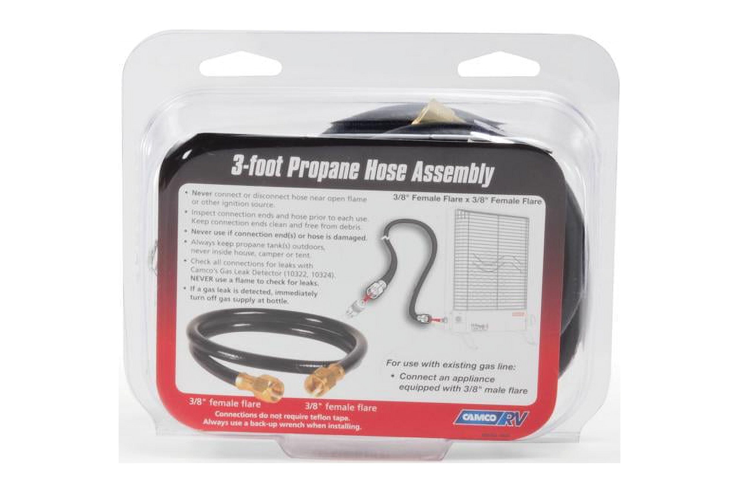 LP Hose-3',3/8" Female Flare x 3/8" Female Flare, Clamshell