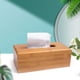 thumbnail image 5 of Caja de papel de bambú y madera Caja de almacenamiento de servilletas para hoteles comerciales Caja de pañuelos de escritorio para el hogar, 5 of 5