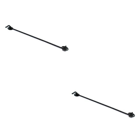 

Tmosphere Window Eye Accessories Convenient Cabinet Hook Multi-functional Catch Holder with Screws Storage-Room Black 16inch Black 16inch 2PCS