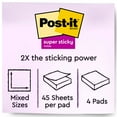 thumbnail image 3 of Post-it Super Sticky Lined Notes, Energy Boost Collection, Multi-Size, 45 Sheets, 4 Pads, 3 of 15