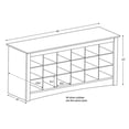 thumbnail image 4 of Wright Home Banc de Rangement pour Chaussures à 18 Casiers en Bois, Fini Blanc, 4 of 4