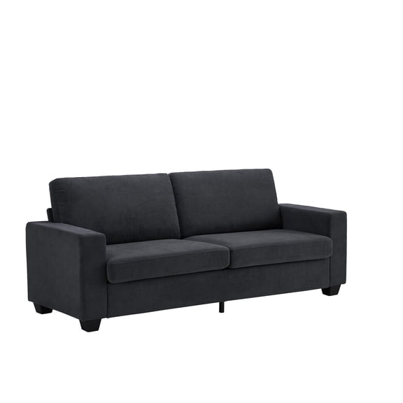 83" Modern Corduroy Loveseat Sofa – Deep Seat 2-3 Seater with Removable Washable Cover for Living Room & Apartment, Dark Gray