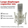 thumbnail image 4 of Metal Professional Condenser Microphone Studio Microphone for Computer Gaming Recording Singing Podcast Sound Card, 4 of 10