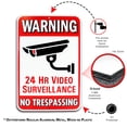thumbnail image 2 of Signs Authority Advertencia de Videovigilancia Rectangular las 24 Horas de Sign, 2 of 7