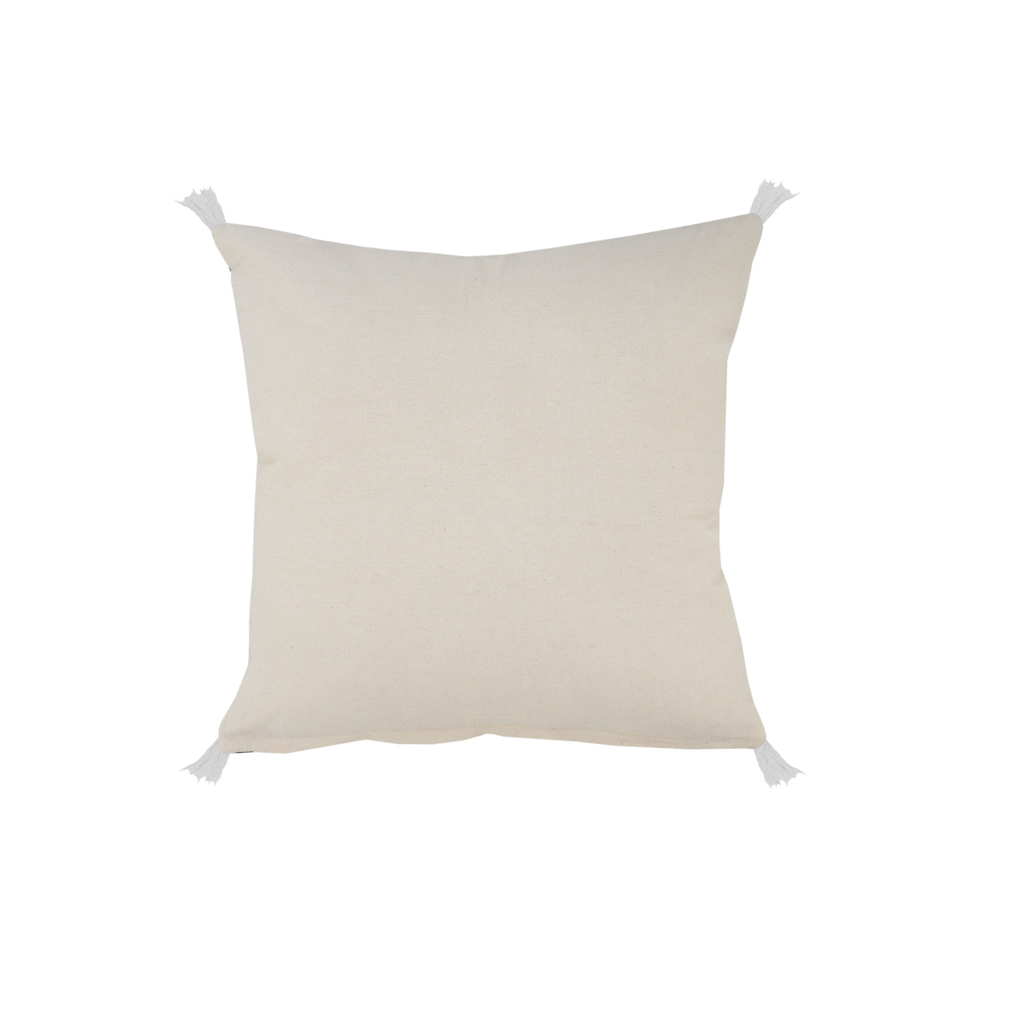 Laddha Home Designs Handwoven Braided Diamond Throw Pillow Cover - 20" - Gray and White