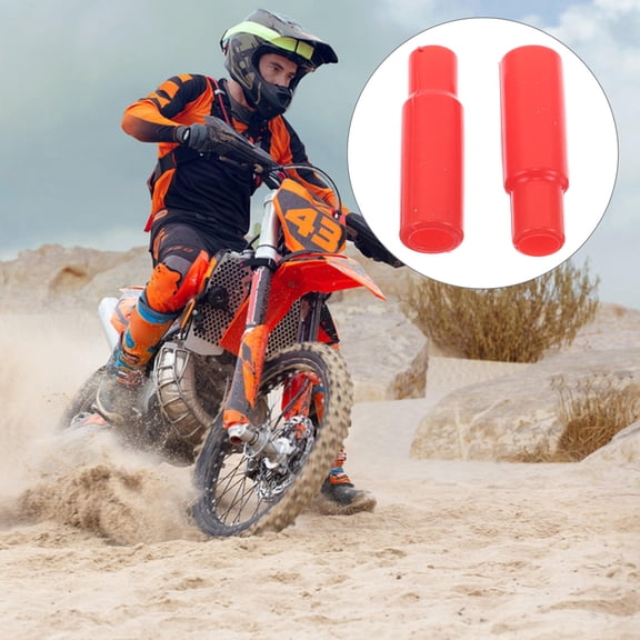 Phenofice Red Silicone Grease Fitting Caps 2Pcs Waterproof Dustproof Motorcycle Hydraulic Clutch 1.65X0.39X0.39in