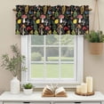 thumbnail image 3 of Red Brown Mushroom Window Valance Curtain Leaf Plant Rod Pocket Short Curtain for Living Room, Bedroom & Kitchen Window Decor 54x18in, 3 of 8