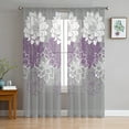 thumbnail image 2 of Colorful Flower Vector Sheer Curtains for Living Room Tulle Curtain for Bedroom Kitchen Window Voile Curtains, 2 of 7