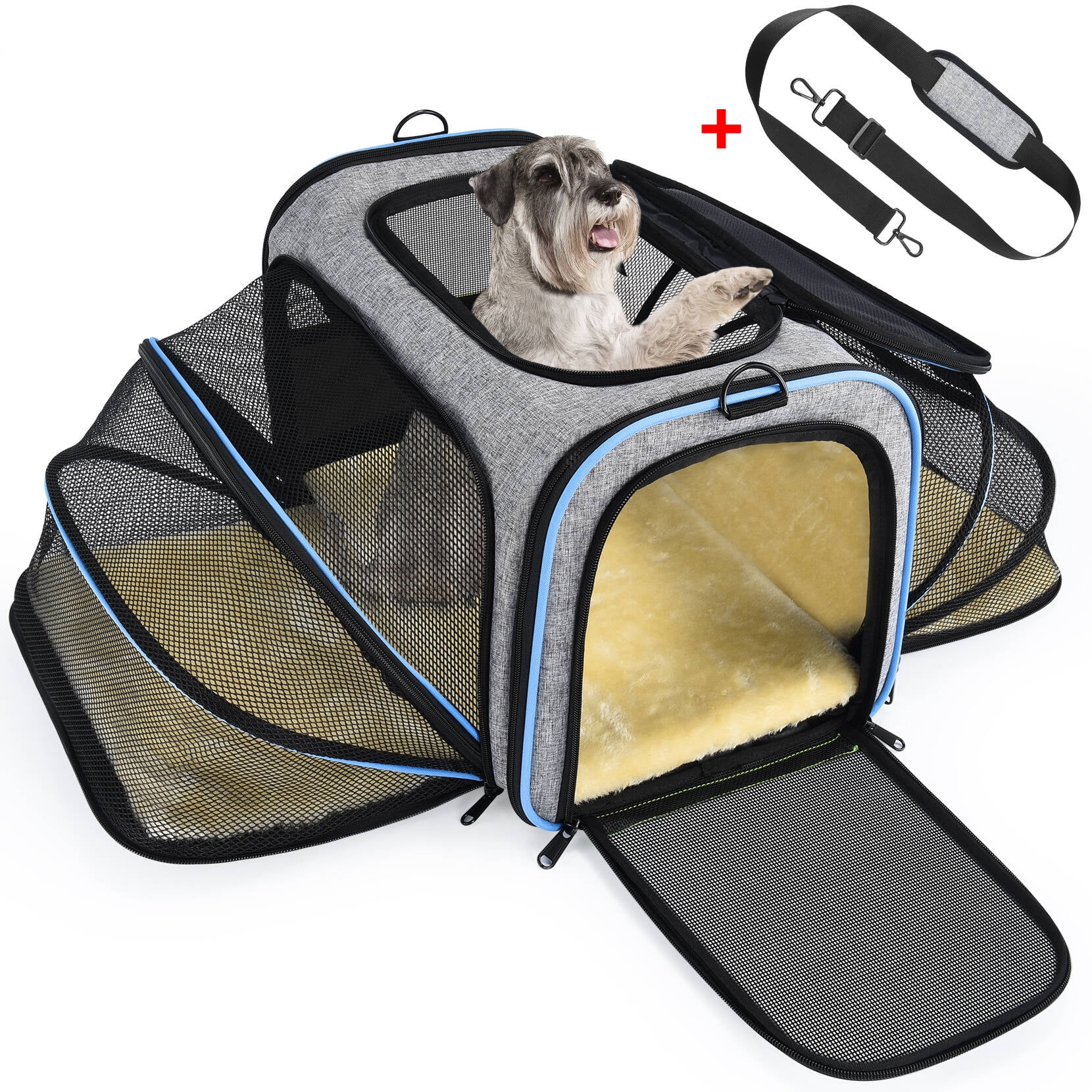 Kitty City 1.56-in x 1.93-in x 1.44-in Gray Collapsible Plastic Extra Large  Dog/Cat Sling in the Pet Carriers department at