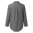 thumbnail image 5 of Jkety Gauze Tops for Women Womens Long Sleeve Button Down Cotton Linen Shirt Blouse Loose Fit Casual V-Neck Tops Grey,L, 5 of 5