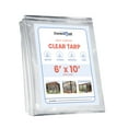 thumbnail image 4 of Covers & all Clear Vinyl Tarps with Grommet, (6' H x 10' W, Clear) 18 oz, 560 GSM 20 mil Waterproof & Tear Resistant Vinyl Coated PVC Material Tarpaulin, Perfect for Indoor & Outdoor Use, 4 of 7