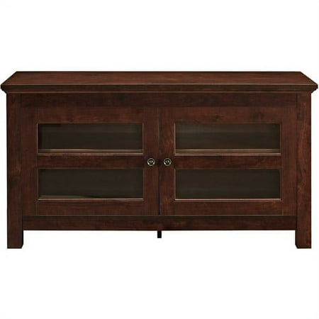 Walker Edison - Double Door TV Stand for Most Flat-Panel TV's up to 48" - Brown