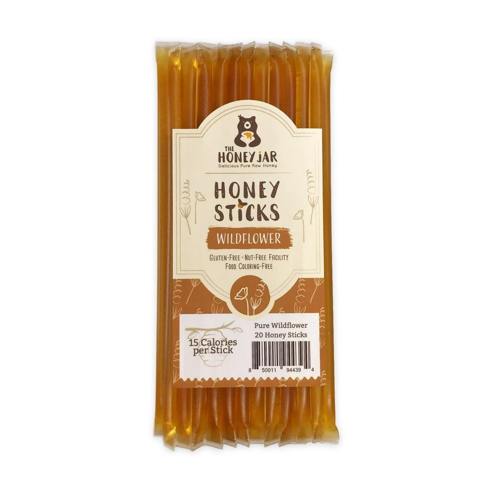 The Honey Jar Pure American Wildflower Honey Sticks 20 Count