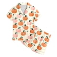 thumbnail image 5 of Leey-World Toddler Halloween Pjs Girls Satin Pajamas Set Button Down Silk 2 Piece Pj Sets Ruffle Short Sleeve Sleepwear, 5 of 5