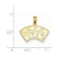 thumbnail image 2 of 14k Yellow Gold Aces Playing Cards Pendant - 1.3 Grams - Measures 18.5x21.5mm Wide, 2 of 2