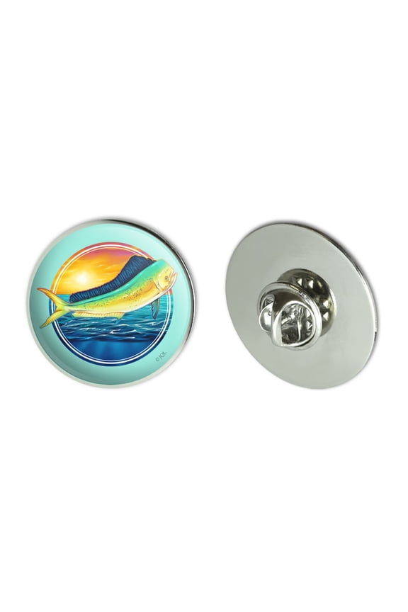 Mahi-Mahi Dolphinfish Dorado Fishing Deep Sea Sport Metal 1.1" Tie Tack Hat Lapel Pin Pinback